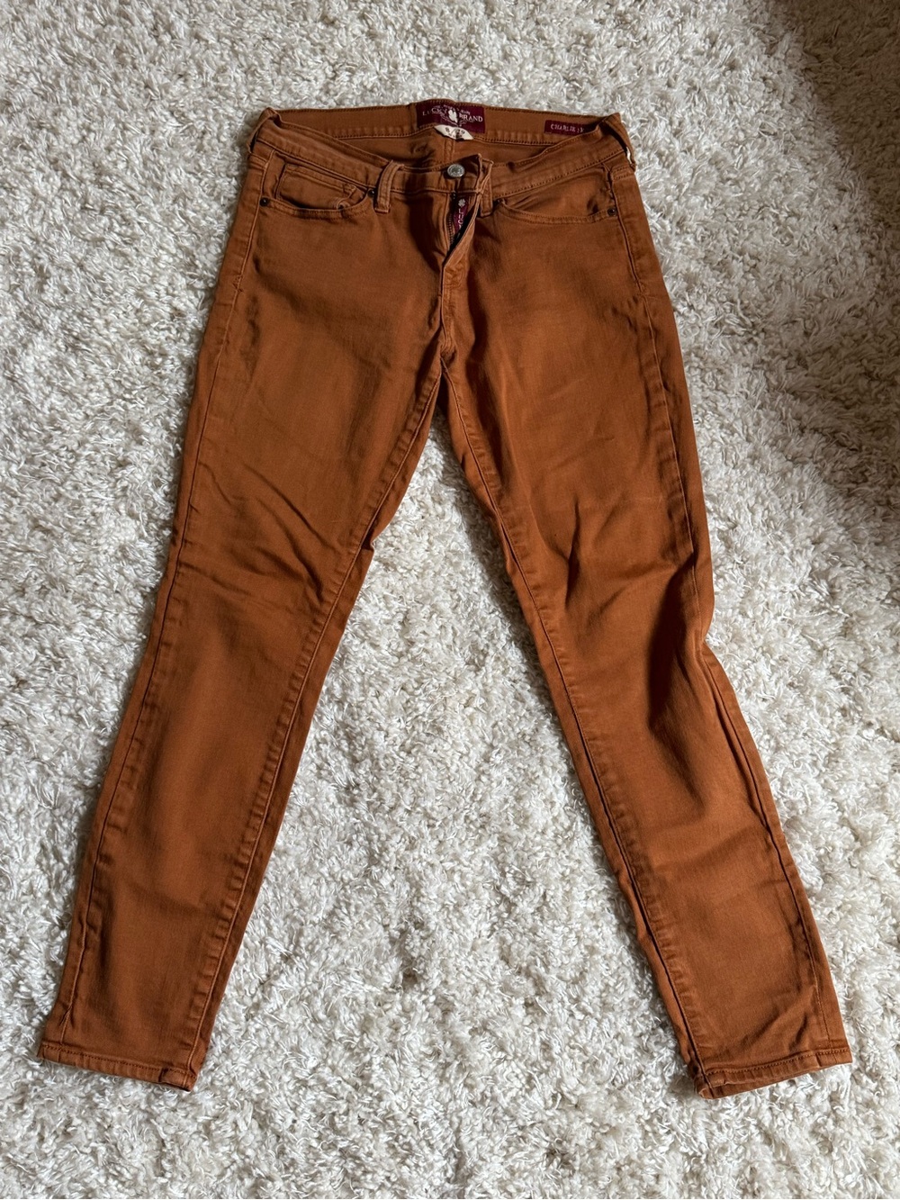 Lucky Brand Women's Burnt Orange Skinny Jeans